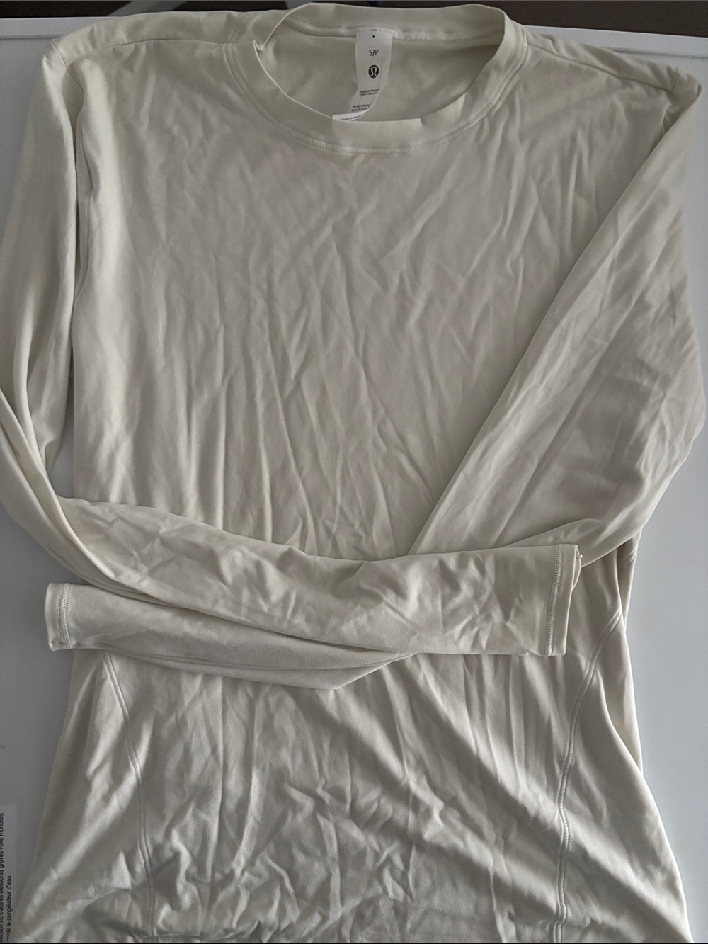 lululemon athletica Long Sleeve Crew Top in Cream